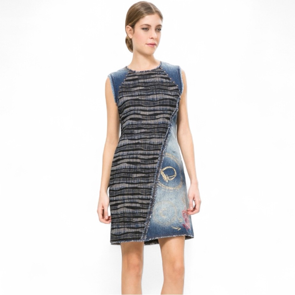 Desigual Cherize Stylized Denim Mini Dress